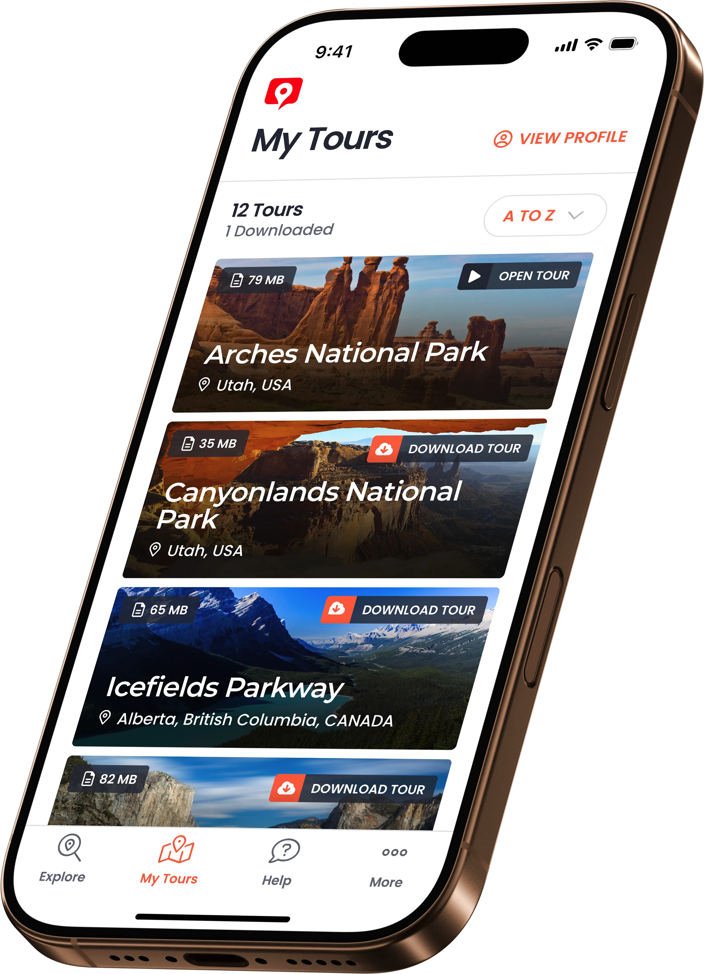 GuideAlong app screenshot of redesign